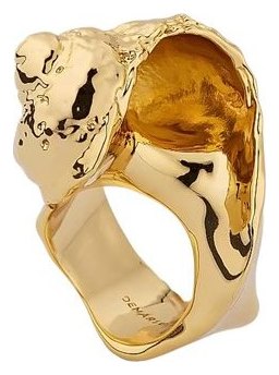 Demarson Shell 12K-Gold-Plated Ring