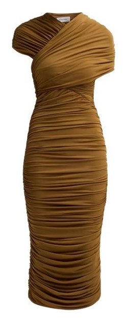 Ronny Kobo Janel Ruched Midi Dress